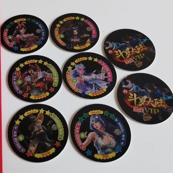 Ultraman VIP Jedi Survival เหรียญสีดําการ์ดกลมพลาสติกหนากันน้ําการ์ดเกมของเล่นเด็ก 11.25