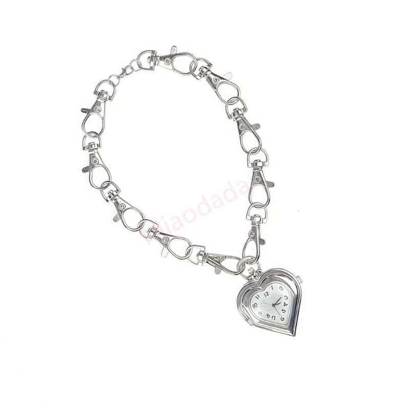 MDD Compact Retro Pocket Watch เครื่องประดับคอรูปหัวใจออกแบบสร้อยคอจี้สําหรับโอกาสพิเศษ