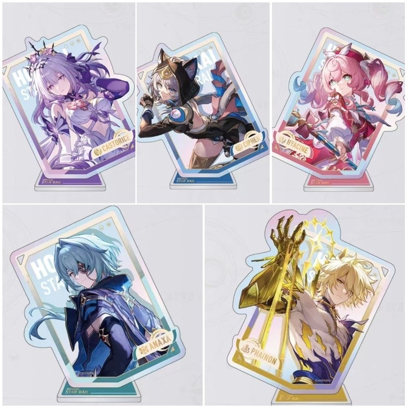5 ชิ้นเกม t NeiKos496 Castophy Anaxa Hyacinsia Cifera อะคริลิครูปชุดแผ่นตกแต่งโต๊ะคอสเพลย์ Xmas พวงก