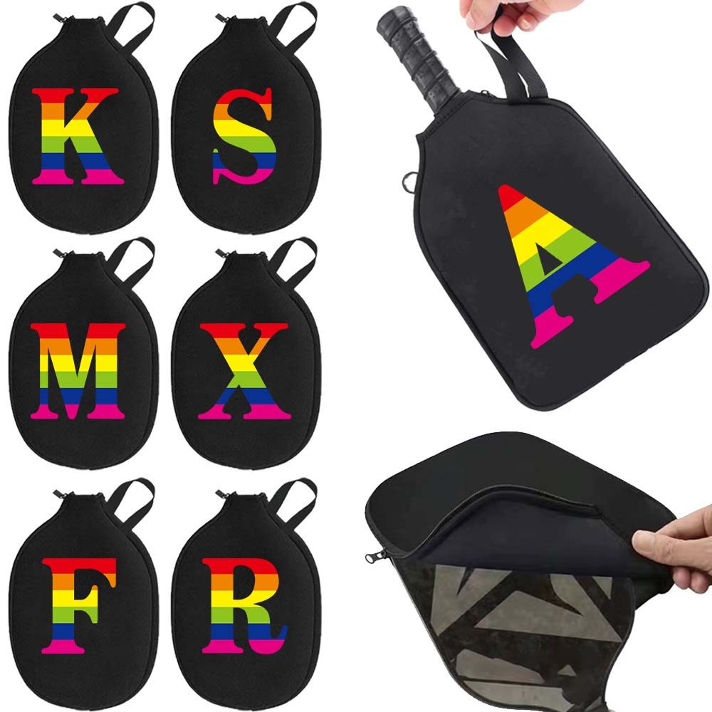 Peak Racket Storage Bag ฝาครอบป้องกันแร็กเก็ต Paddle Pouch Protect Rackets Rainbow Printing Series