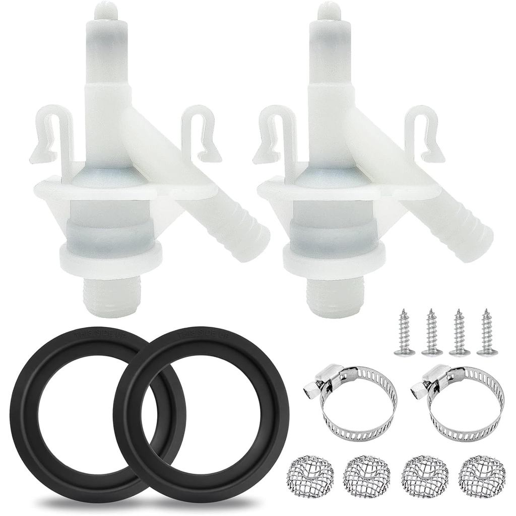 2-Pack 385311641 Water Valve Kit for Dometic Toilets Series 300, 301, 310, 311, 320, 321, Leak-Proof