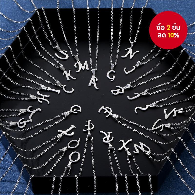 แฟชั่นใหม่สแตนเลสตัวอักษรจี้สร้อยคอขัดเค้นคอเครื่องประดับคู่