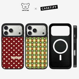 กระจกแม่เหล็กไวน์แดง ลาย จุด เคสโทรศัพท์สําหรับ ไอโฟน 17 มือโปร สูงสุด 17อากาศ 16 15 14 13 12 11 กันกระแทกป้องกันปลอก