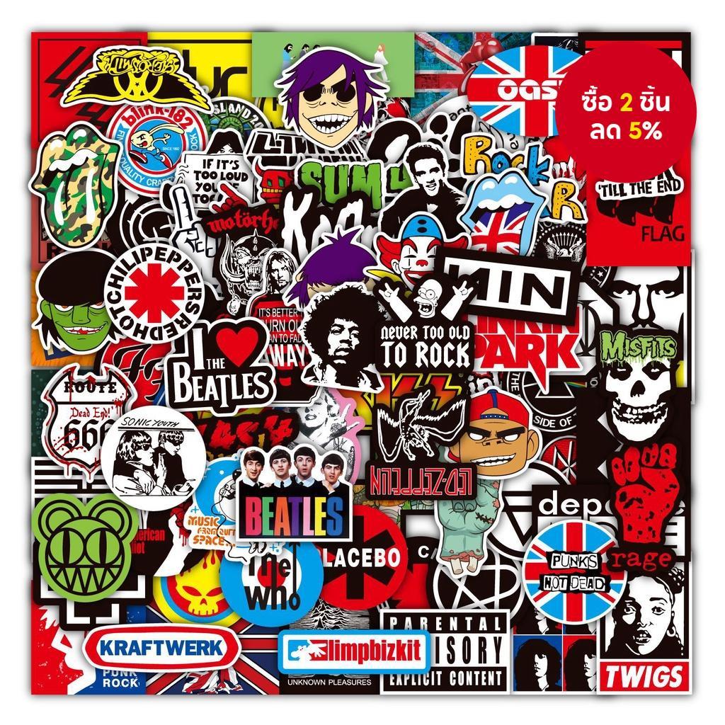 50 ชิ้น Punk Rock Band สติกเกอร์ – Music Themed Decals สําหรับแล็ปท็อป, กีตาร์, หมวกกันน็อคและโทรศัพท์
