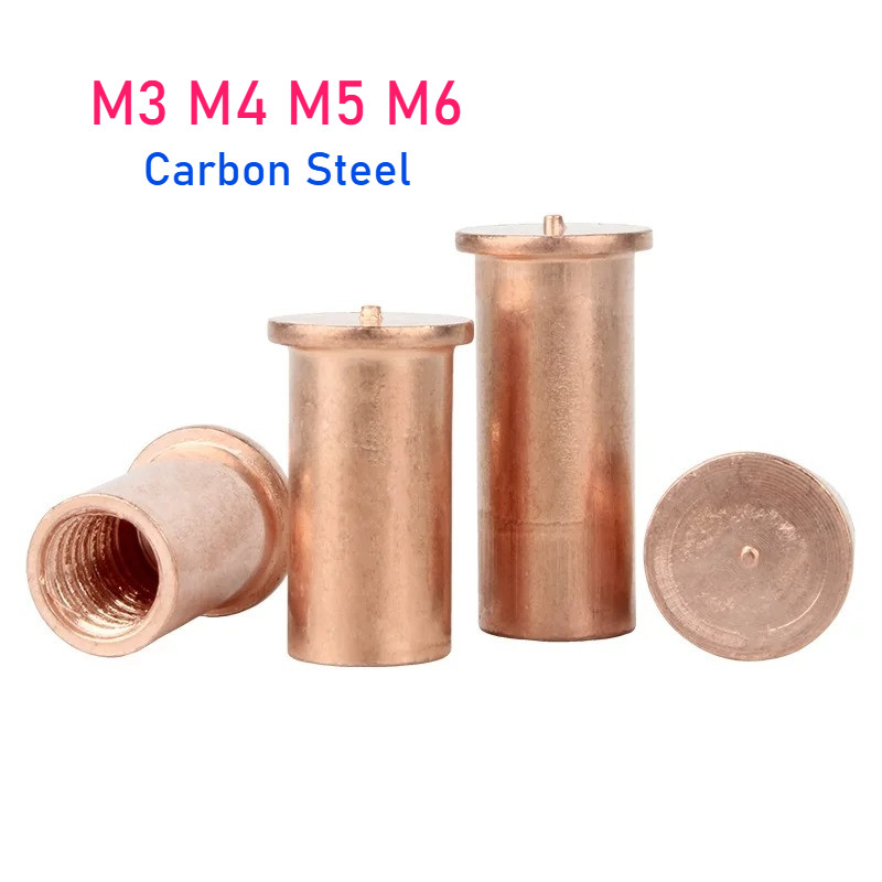M3 M4 M5 M6 เหล็กคาร์บอนทองแดงชุบเชื่อม Stud Standoff สกรูบัดกรี Pin Thread Connector