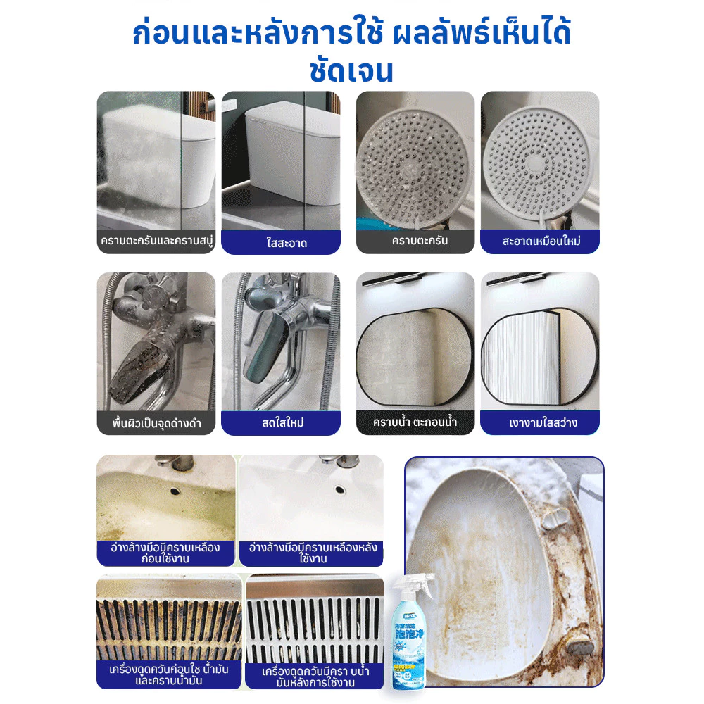 สเปรย์โฟมทำความสะอาดอเนกประสงค์ 600ml ขจัดคราบผ้า โซฟา ที่นอน thumbnail 5