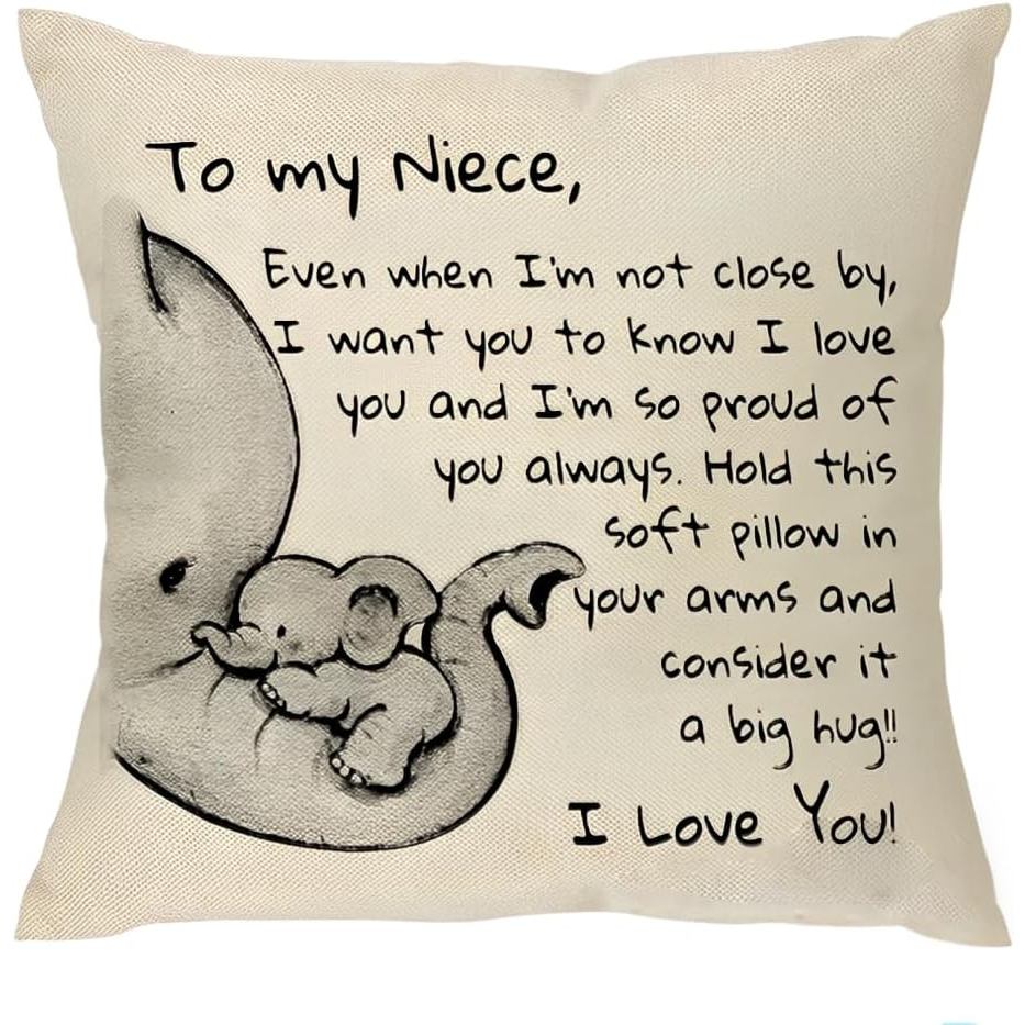 Niece Christmas Birthday Gifts from Aunt Uncle to My Niece Pillowcase Gifts for Little Niece Love Yo