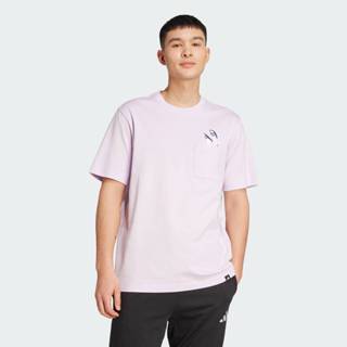 adidas Lifestyle Lounge Slides Graphic Pocket Tee Men Purple…
