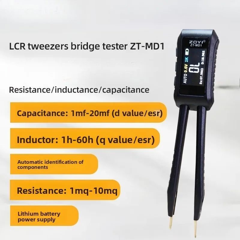 ZOYI ZT-MD1 อัจฉริยะดิจิตอล LCR แหนบสะพาน ZT-MD1 พื้นผิวตัวต้านทานตัวเหนี่ยวนําตัวเก็บประจุส่วนประกอ