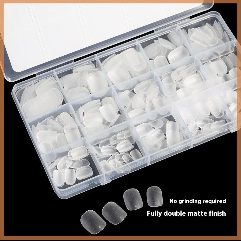 เล็บปลอม แบบสั้น เนื้อแมตต์ สําหรับต่อเล็บเจล UV DIY 420 ชิ้น - รูปที่ 3