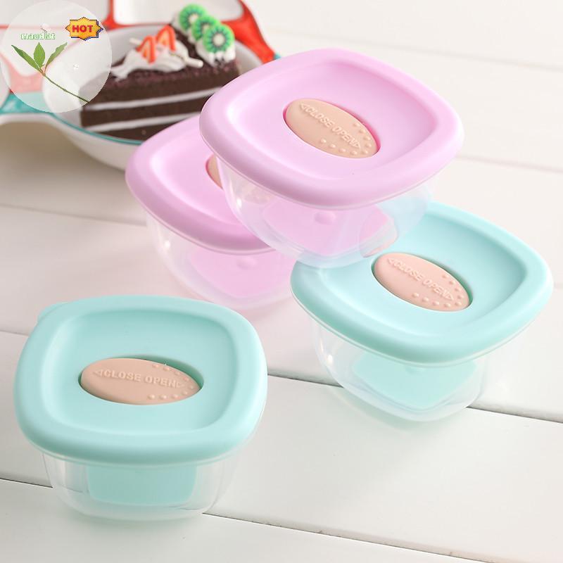 Mud 4 ชิ้น/เซ็ตนักเรียนโรงเรียนกล่องอาหารกลางวันเด็กอาหารเสริมกล่องสตรอเบอร์รี่ Bento กล่อง Camping 