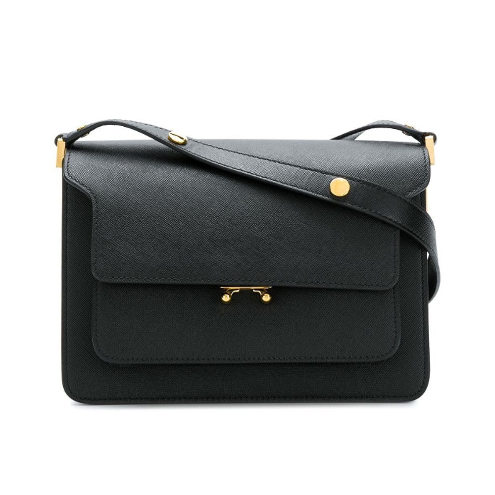 Hong Kong Straight Hair Marni Marni Ladies Shoulder Bag Messenger Bag Flap Retro Classic Simple All-