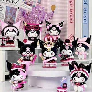 [สินค้าใหม่ขายดี] Sanrio-Sparkling Idol Series Kuromi [รุ่นคุณภาพสูง] ของเล่นตกแต่งเดสก์ท็อปน่ารักสาวของขวัญรูปตุ๊กตารูปตุ๊กตาแอ็คชั่น