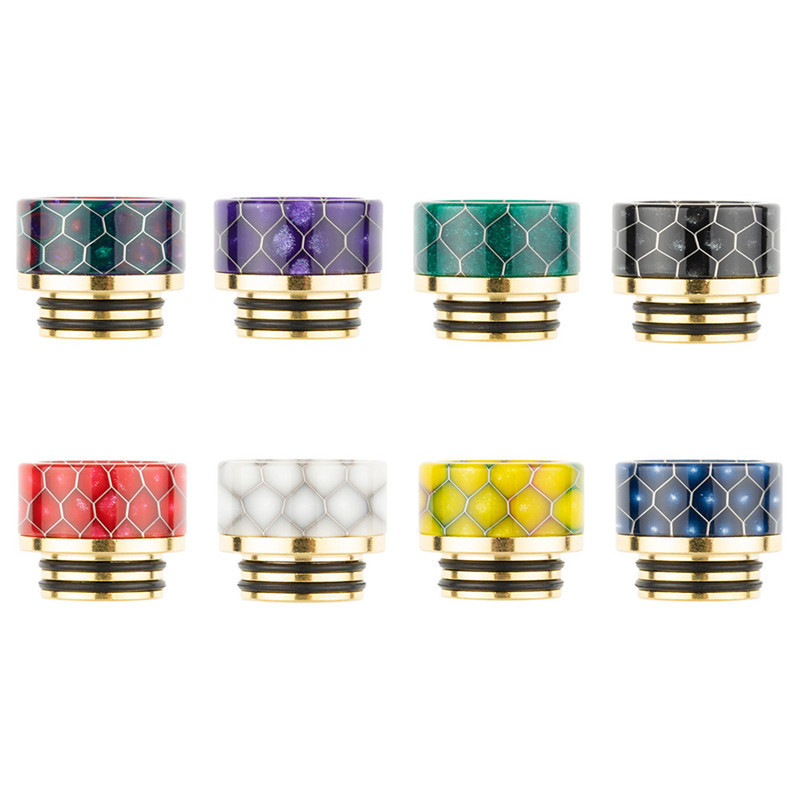 810 Gold-Plated Snake Resin Tip Honeycomb Stainless Steel Gold-Plated Drip Tip 810 Tip 25.12.1