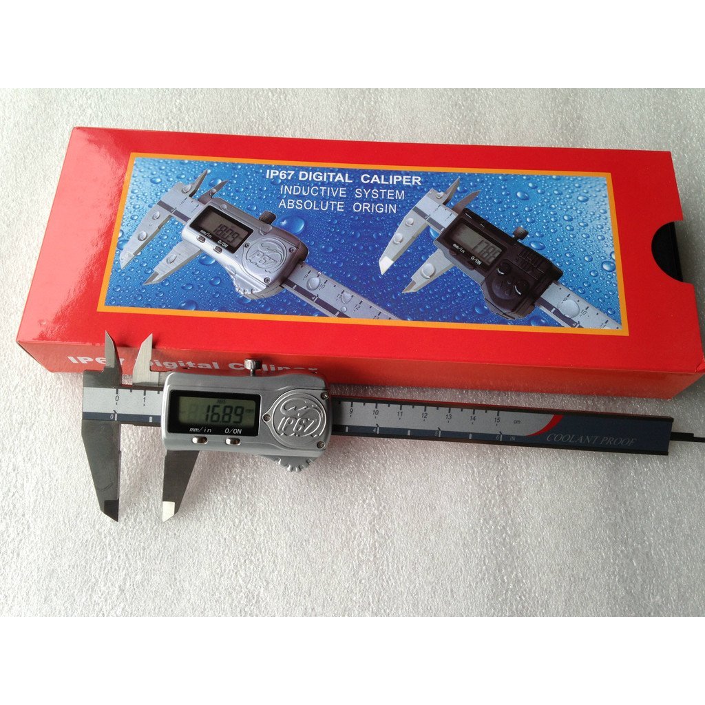 0-150.0-200.0-300 Shanghai Metal Shell Vernier Caliper ปริมาณคงที่ Oilproof กันน้ํา IP67 จอแสดงผลดิจ