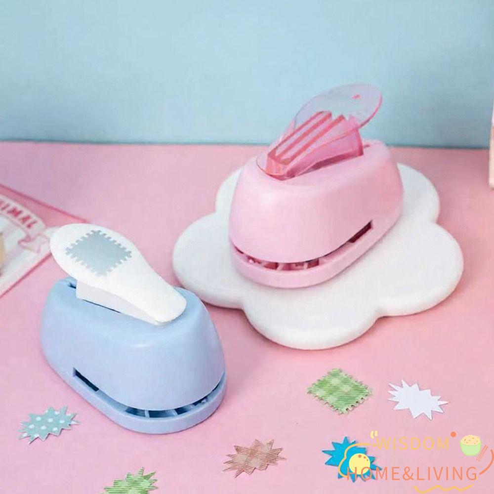 WISDOM Stamp Punch Embosser, DIY Multi-shape Craft Punch, Mini Stamp Shape Border Punch Puzzle Makin