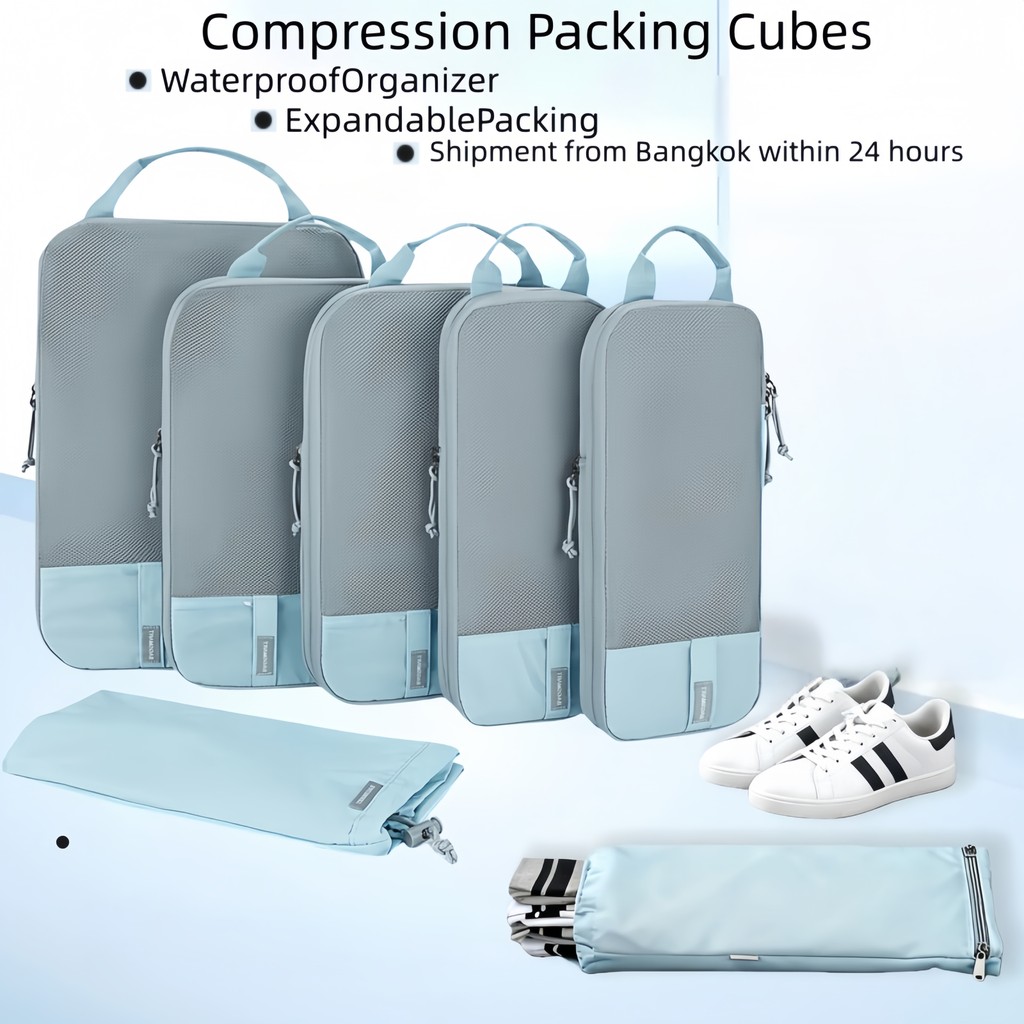 YINPIN กระเป๋าเก็บของสําหรับเดินทางเพื่อธุรกิจ จัดระเบียบง่าย  แพ็คคุ้มสำหรับครอบครัว  ชิ้นชุดกระเป๋