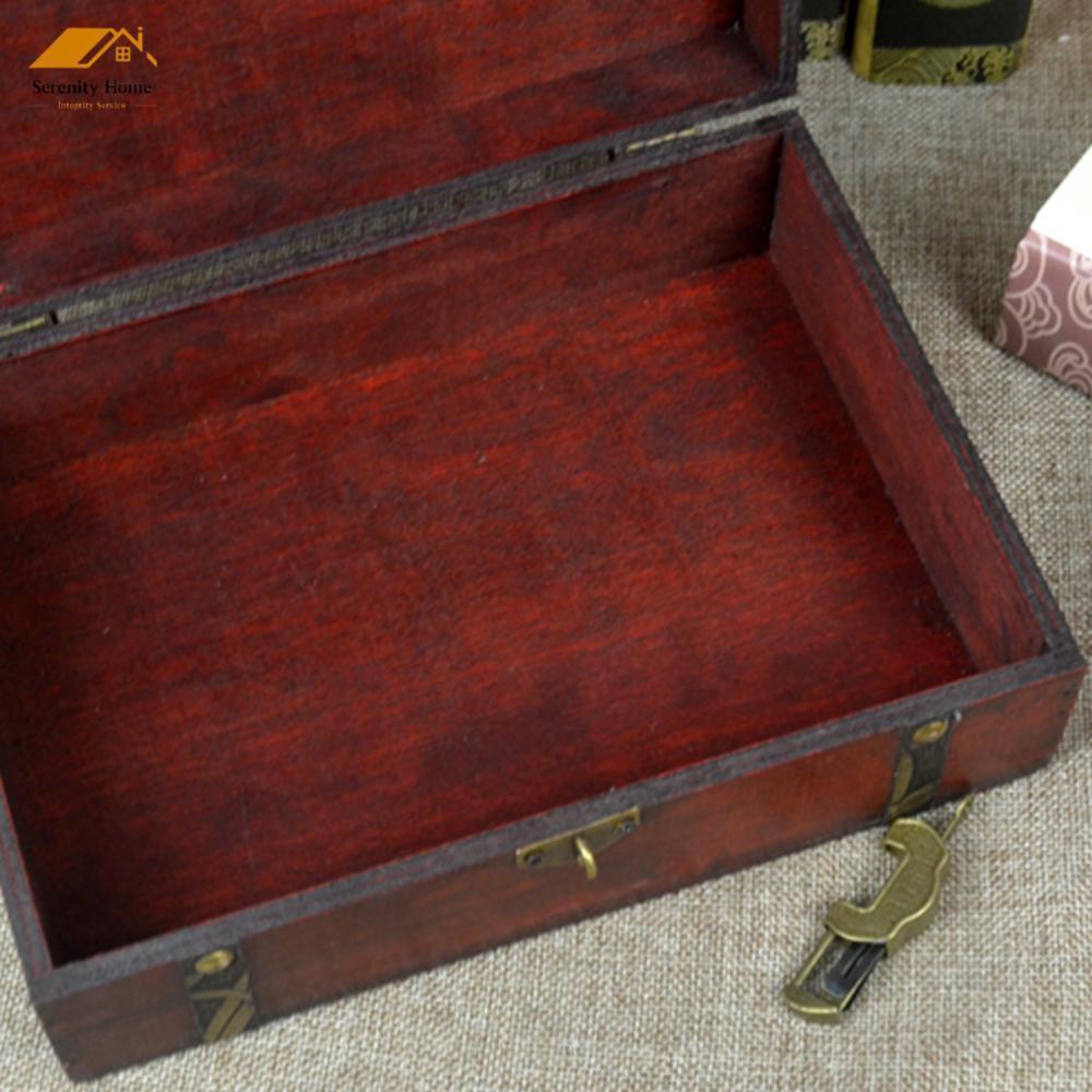 กล่อง ไม้ธรรมชาติกรณีการจัดเก็บบ้าน Retro ไม้ Keepsake กล่อง ไม้ 23 x 16 x 7.5 ซม. ราคา ถูกที่สุด ดีลบีเคเค แกลเลอรีภาพที่ 8
