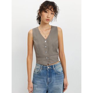 [Pomelo] เสื้อกั๊กทรงครอป / Cropped Vest