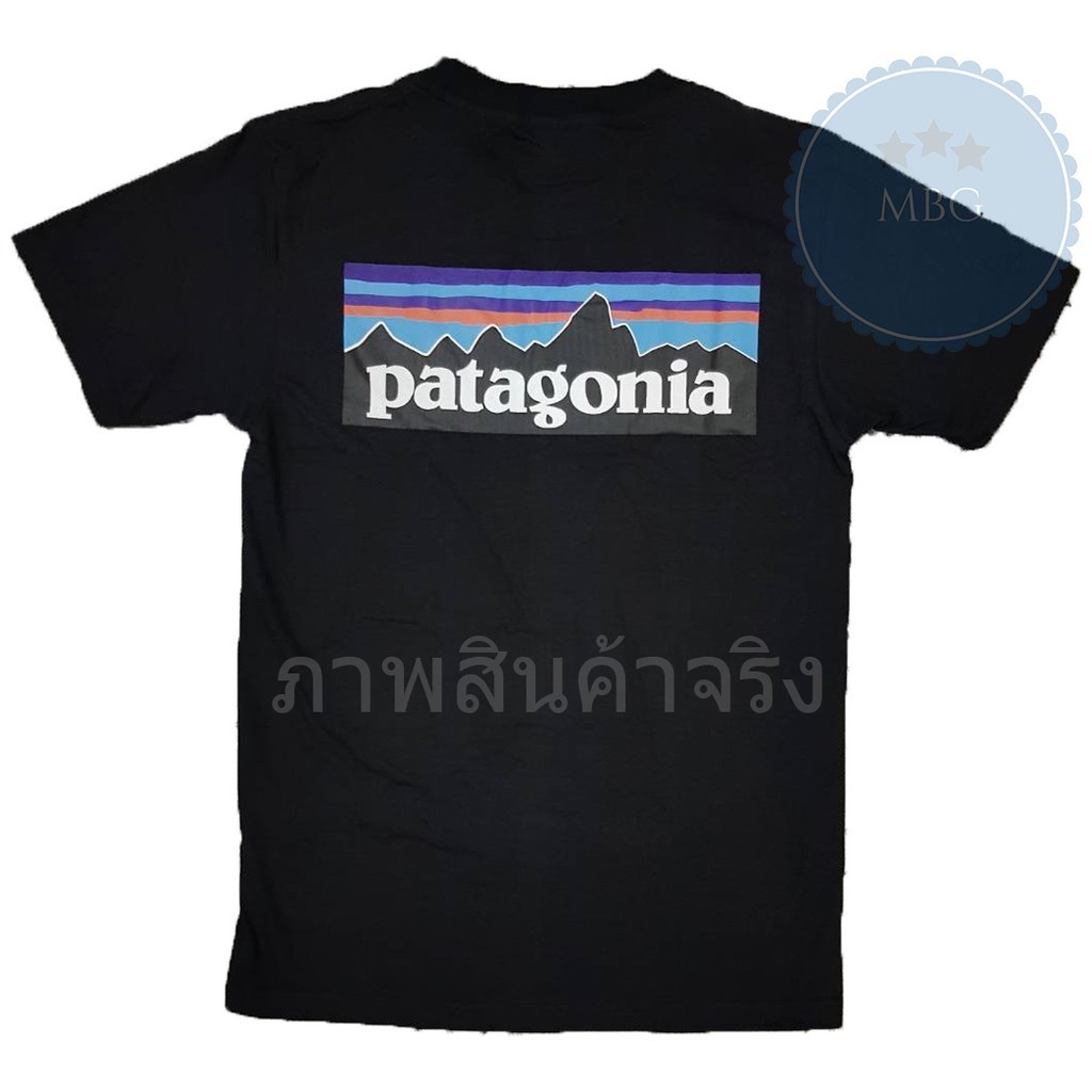 เสื้อยืด Patagonia คอกลม แขนสั้น แฟชั่น ภูเขา Patagonia โลโก้ Patagonia P6 Patagonia แบบยูนิเซ็กซ์ ข