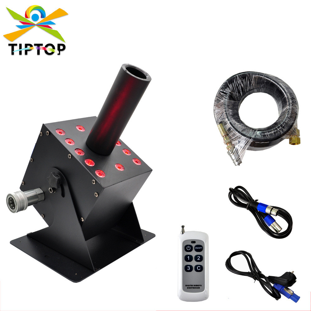 12x3W RGB LED คาร์บอนไดออกไซด์เครื่องคอลัมน์อากาศ DMX512 ควบคุมอิเล็กทรอนิกส์รีโมทคอนโทรลเวทีเทคนิคพ