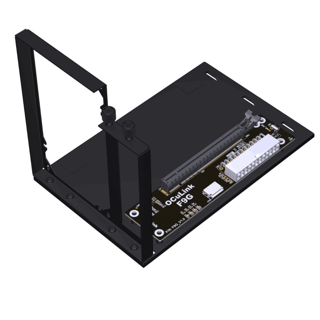 ADT F9G อินเทอร์เฟซ OcuLink ภายนอกกราฟิกการ์ด Docking Station ATX ประเภทเปิดประเภท PCIe4.0 64Gbps UP