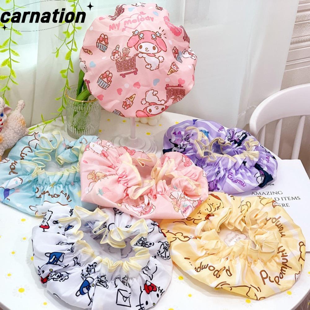CARNATION หมวกอาบน้ําสองชั้น,อุปกรณ์อาบน้ําหมวกดูแลล้างสองชั้น,น่ารักกันน้ําสร้างสรรค์หมวกอาบน้ําห้องน้ํา