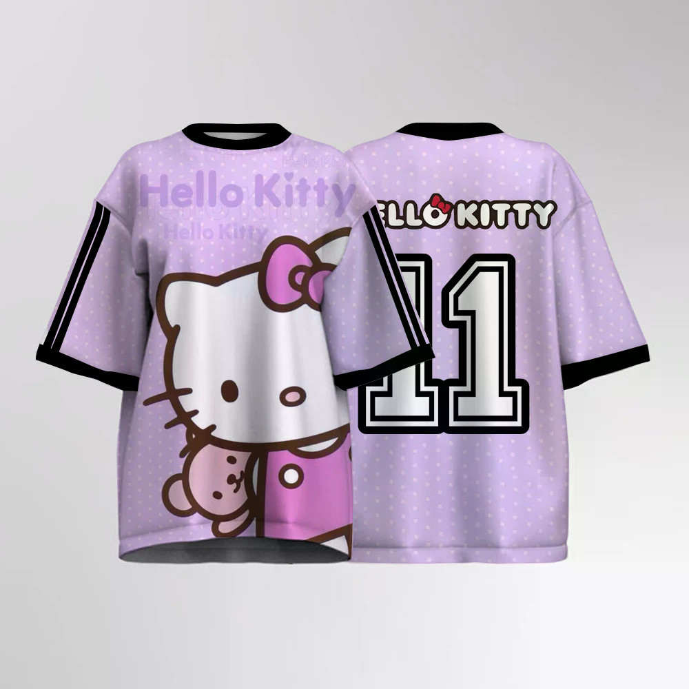 เสื้อกีฬาระบายอากาศแห้งเร็ว Sanrio Hello Kitty เหมาะสำหรับผู้หญิง ราคา ถูกที่สุด ดีลบีเคเค แกลเลอรีภาพที่ 2