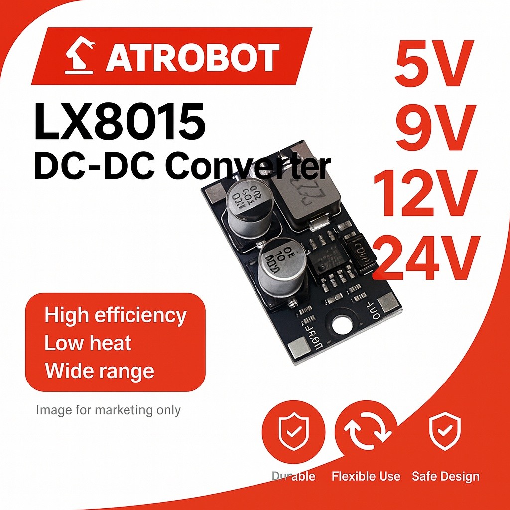 LX8015 DC-DC Buck Converter โมดูลลดแรงดันปรับได้ 5-80v ออก 1v-0.95VIN 62v Max 1.5A >90% Efficient