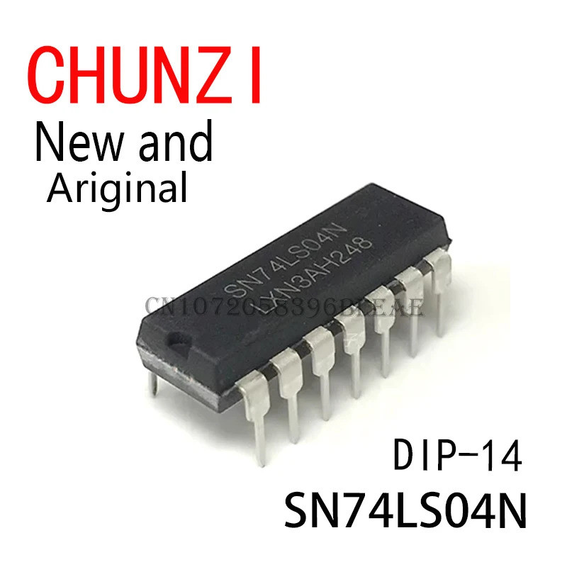 10PCS ใหม่และต้นฉบับแบบบูรณาการ IC 74LS04 74LS04N SN74LS04 DIP-14 SN74LS04N ในสต็อก PBDR
