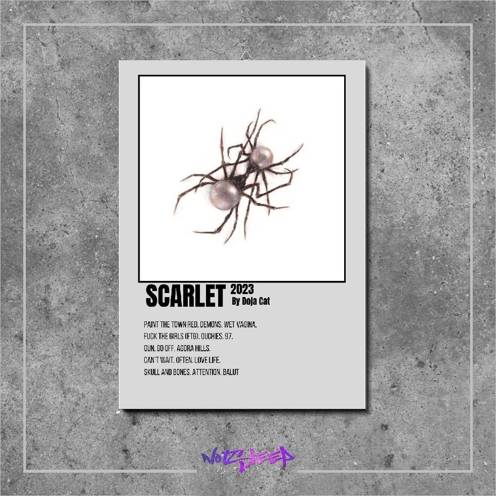 Scarlet Doja Cat Aesthetic Band ฝาครอบอัลบั้มเพลงหินช้า