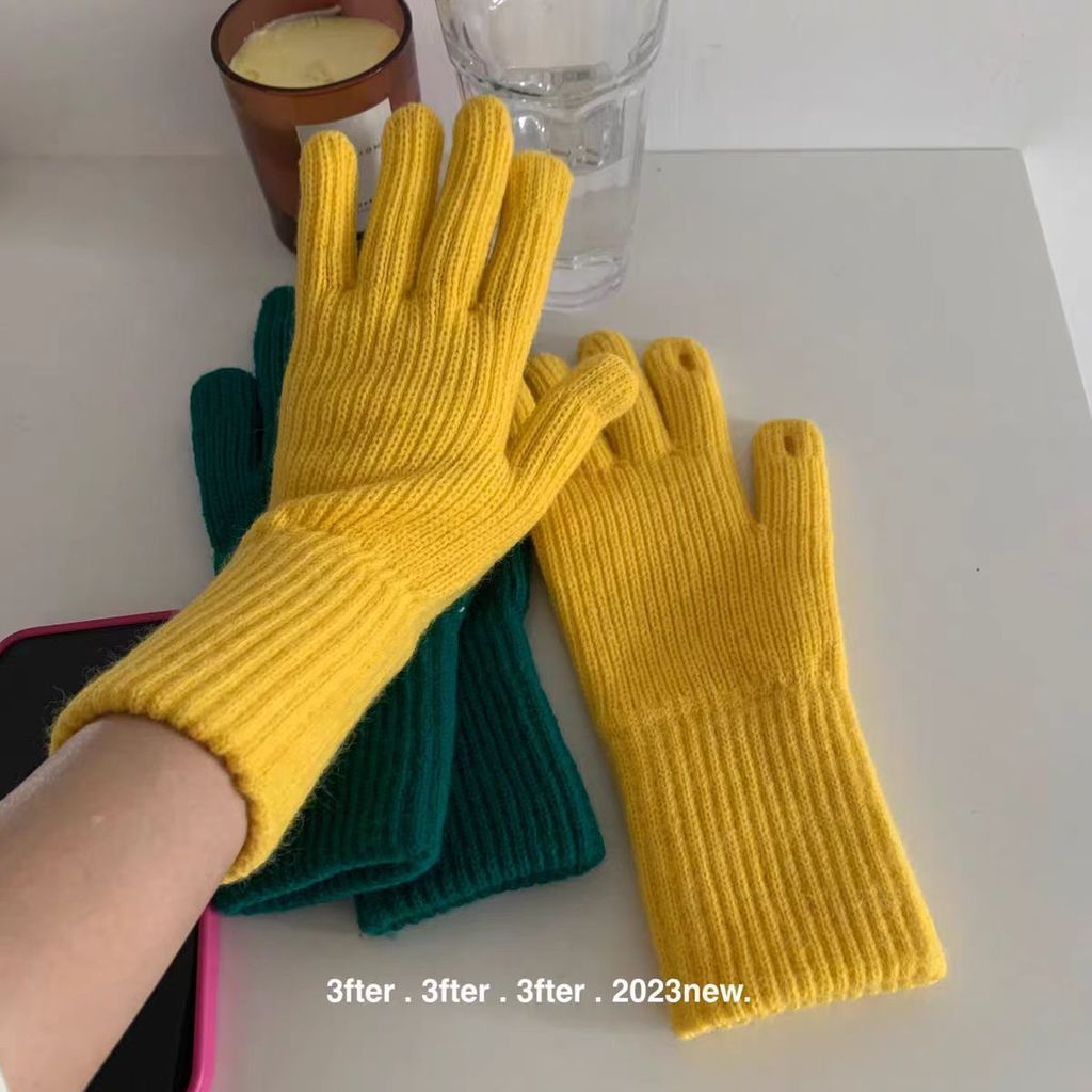 ถุงมือหรูหรา FZDAZI ซับขนแกะ อบอุ่นสำหรับฤดูหนาว - รูปที่ 6