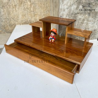 ⭐ส่งฟรี⭐หิ้งพระไม้สักติดผนังสไตล์โมเดิร์น ขนาด 70*36 ซม.แบบล…