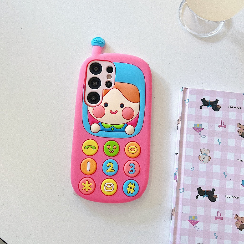 การ์ตูนน่ารัก 3D ตุ๊กตา โทรศัพท์ เคส Samsung Galaxy S25 FE S25 Ultra S25 Plus S25 S24 FE S24 Ultra S
