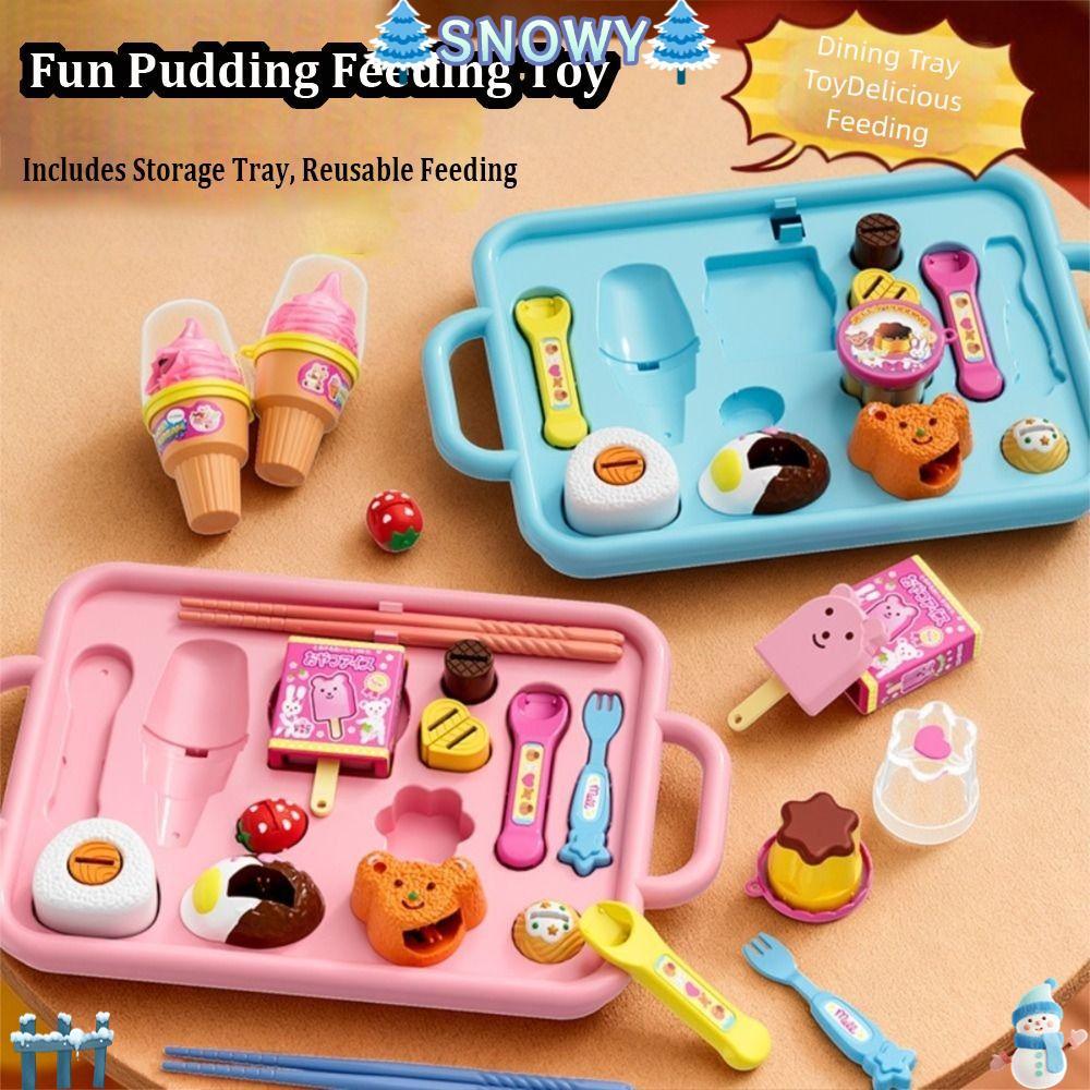 SNOWY ของเล่นจําลองอาหารให้อาหาร Early Education Kawaii Creative Decompression บทบาทเล่น