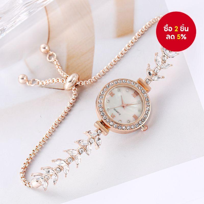 แฟชั่นนางเงือกออกแบบเพชรเงาสุภาพสตรีนาฬิกาข้อมือผู้หญิงนาฬิกาสร้อยข้อมือ