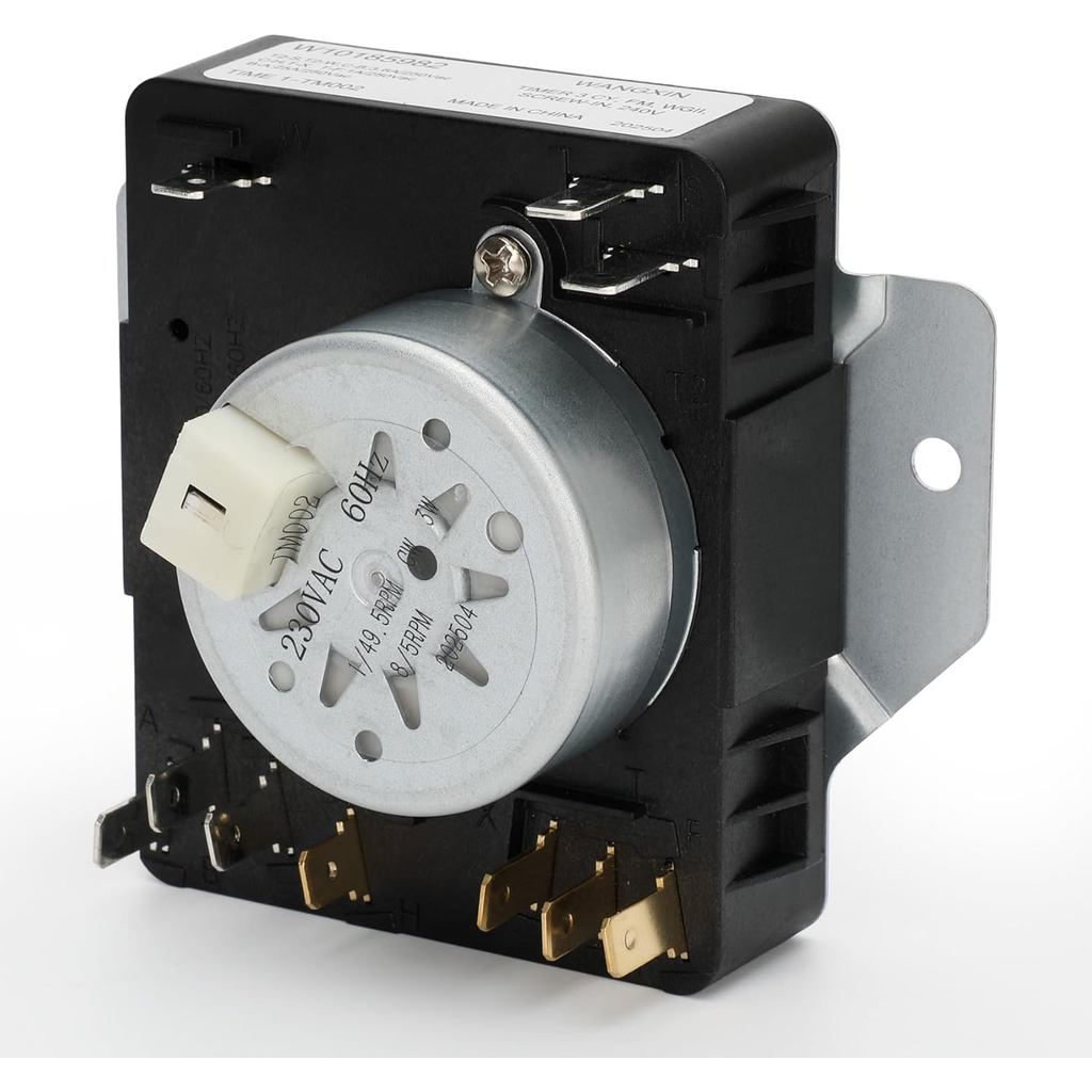 W10185982 WPW10185982 Dryer Timer Compatible with Whirlpool, Maytag, Amana, Crosley, 230V 60HZ OEM D
