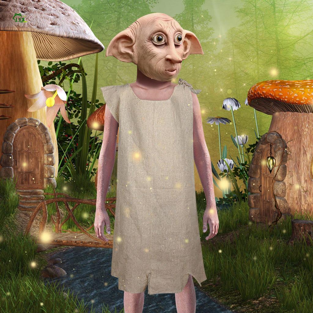 ฮาโลวีน Dobby Latex หน้ากากเหมือนจริง Latex หน้ากากแฟนซี Dress Up Party Headgear สําหรับ Themed Part