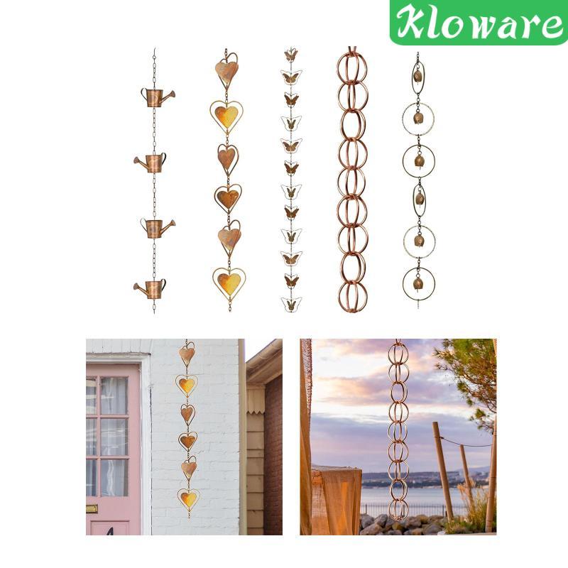 [Kloware] Rainwater Chains Rain Gutter Drain Downspout สถาบันสํารองการทํางานและตกแต่งสําหรับบ้าน