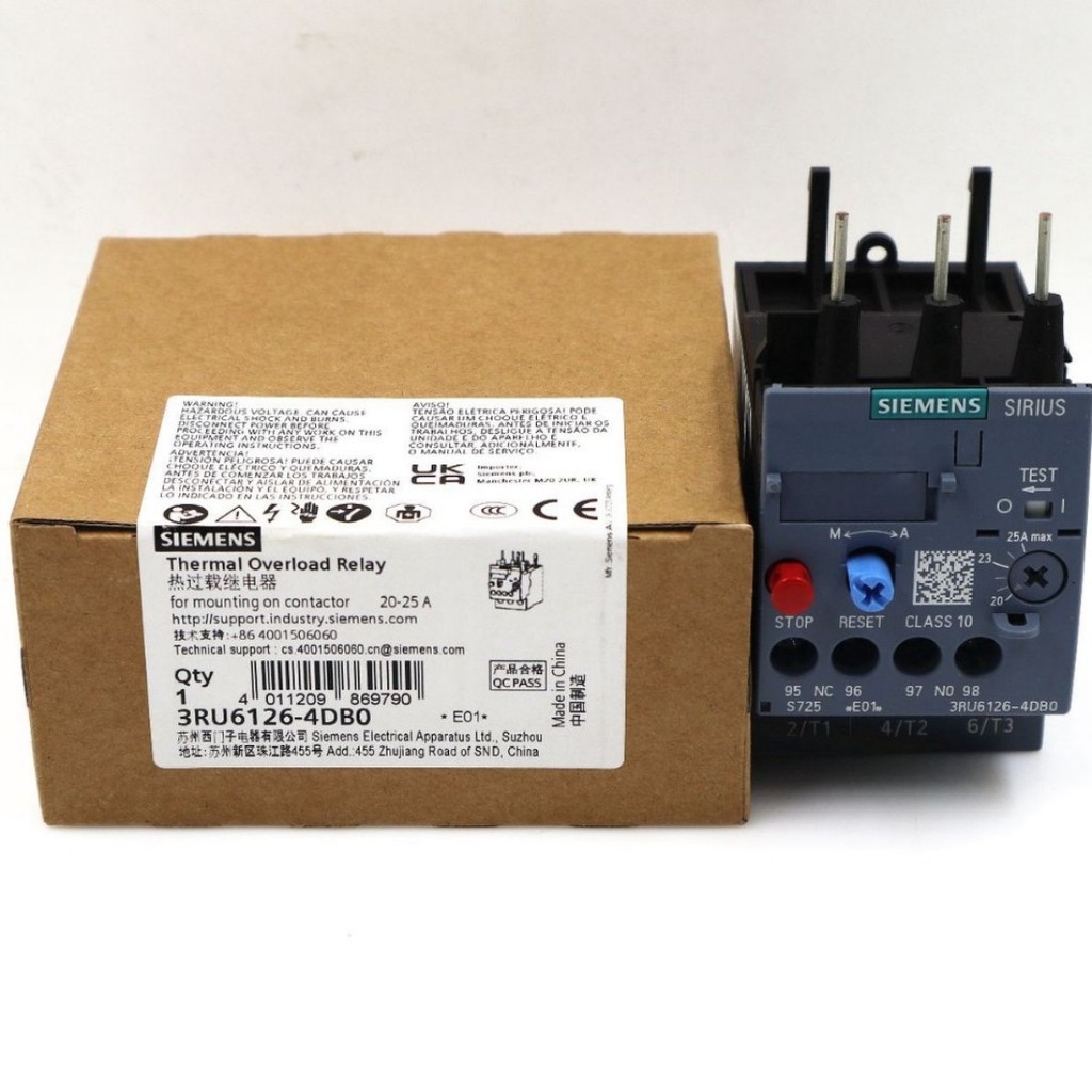 รีเลย์ความร้อน Siemens แท้ 3RU6126-4CB0 3RU6126-4DB0 3RU6126-4EB0