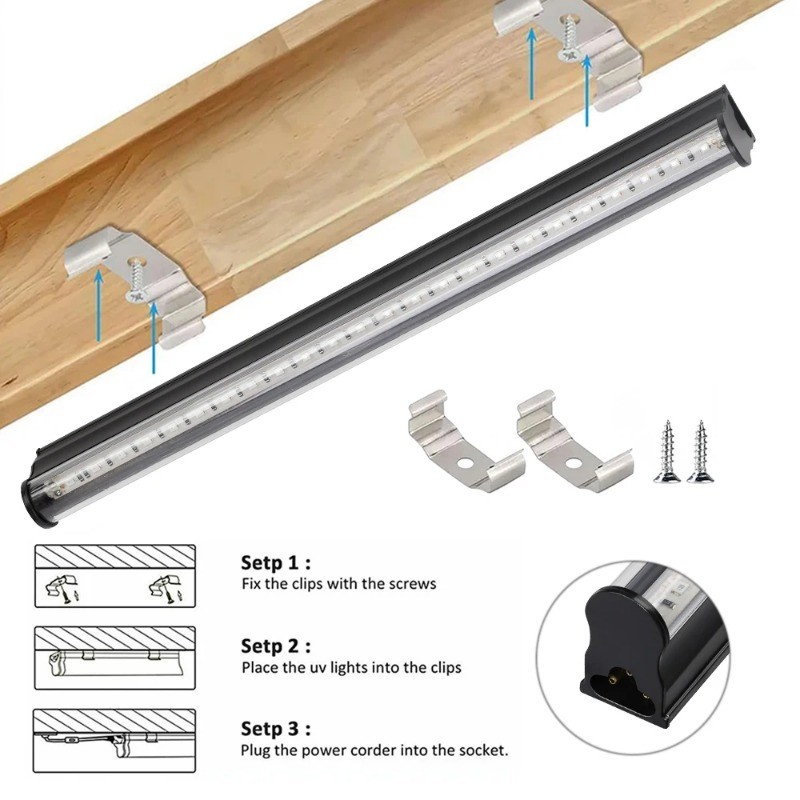 แสงสีดํา UV T5 หลอด 24LEDs 5V 5W หลอดไฟอัลตราไวโอเลต รูปที่ 5