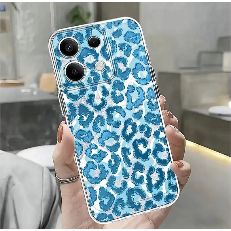 เคสTPUโปร่งใส BLUE SILVER LEOPARD MOTIF SIMPLE SUITABLEสําหรับMi10T/Mi10T Mi11 LITE/PRO/Mi13T/13T PR