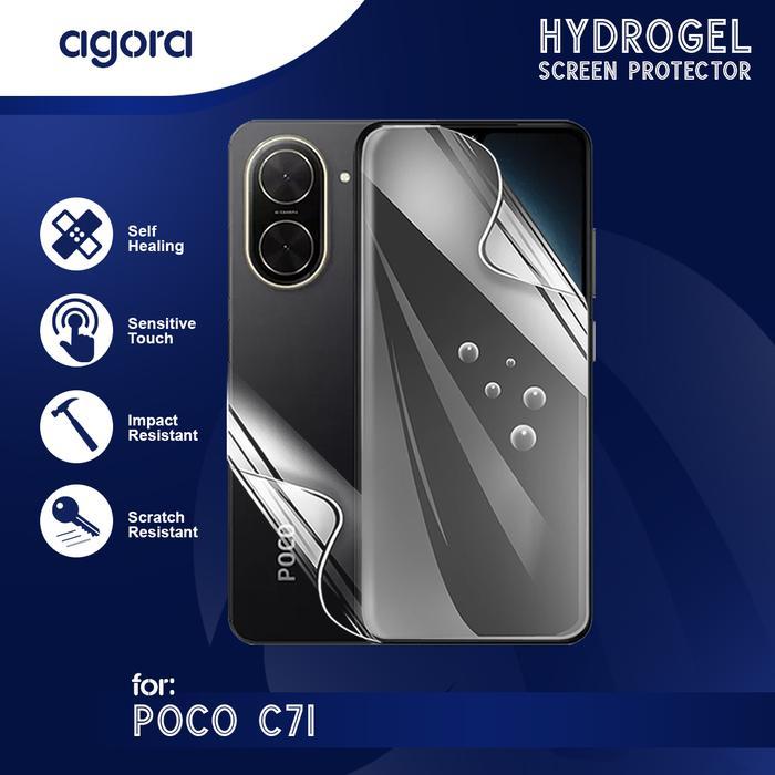 LAYAR Anti-Scratch Hydrogel สําหรับ Poco C71 Hydrogel SCREEN ฟิล์มกันรอย - ANTI SPY, FULL SCREEN, PO