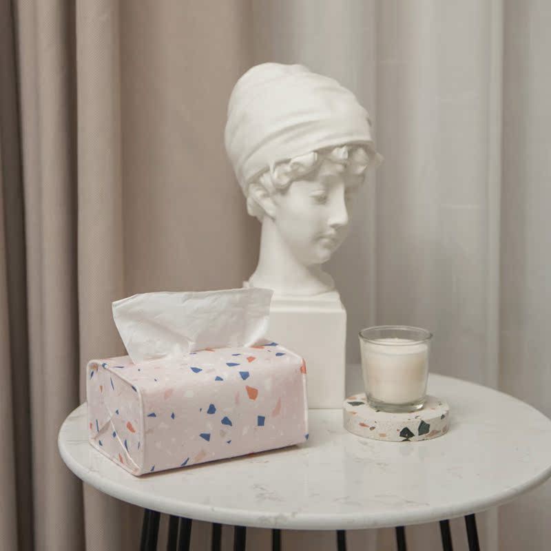 BAERER 丨 GROUPER GROUPER · กล่องทิชชู่ในครัวเรือน Simple Creative Nordic ins ชุดกล่องกระดาษทิชชูหินข