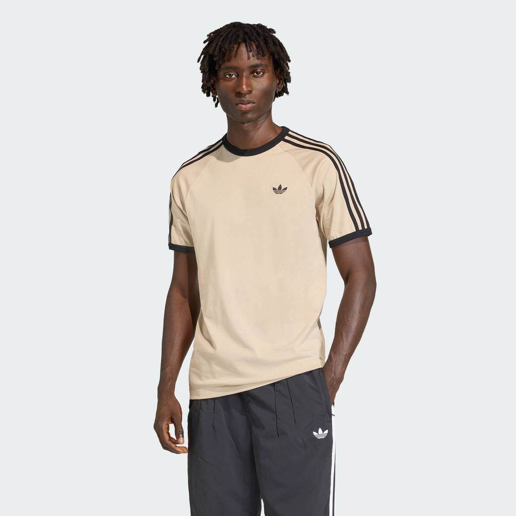 adidas Lifestyle 3-Stripes T-Shirt Men Beige KE7964