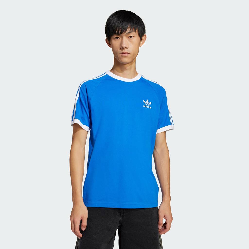 adidas ไลฟ์สไตล์ เสื้อยืด Adicolor Classics 3-Stripes ผู้ชาย สีน้ำเงิน JD2880