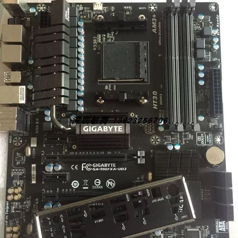 Gigabyte GA-990FXA-UD3 990FX สไตล์ใหม่เสริมท่อความร้อนบอร์ดขนาดใหญ่รองรับ FX8370 9590p