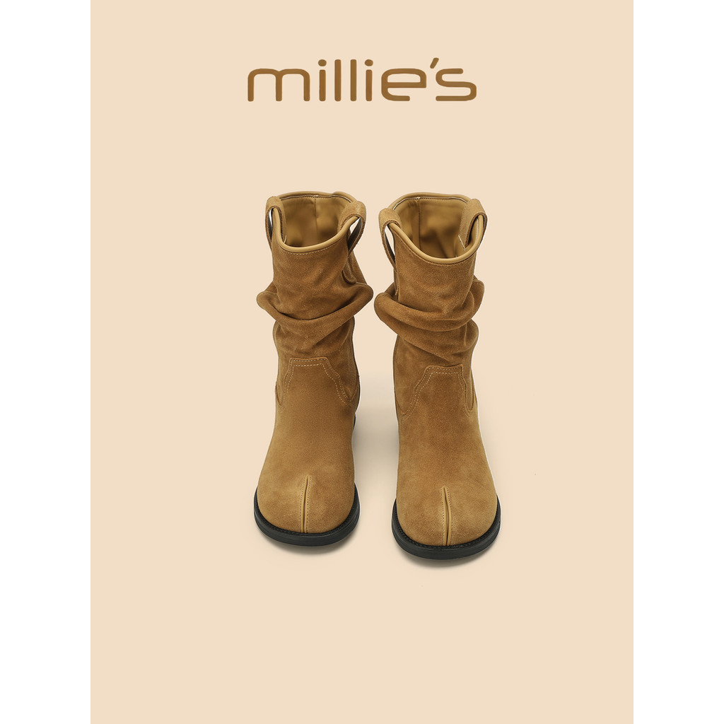 Millies Miaoli รองเท้าผู้หญิง สไตล์เรโทรแบบอังกฤษ ดีไซน์ใหม่สำหรับฤดูใบไม้ร่วงและหนาว