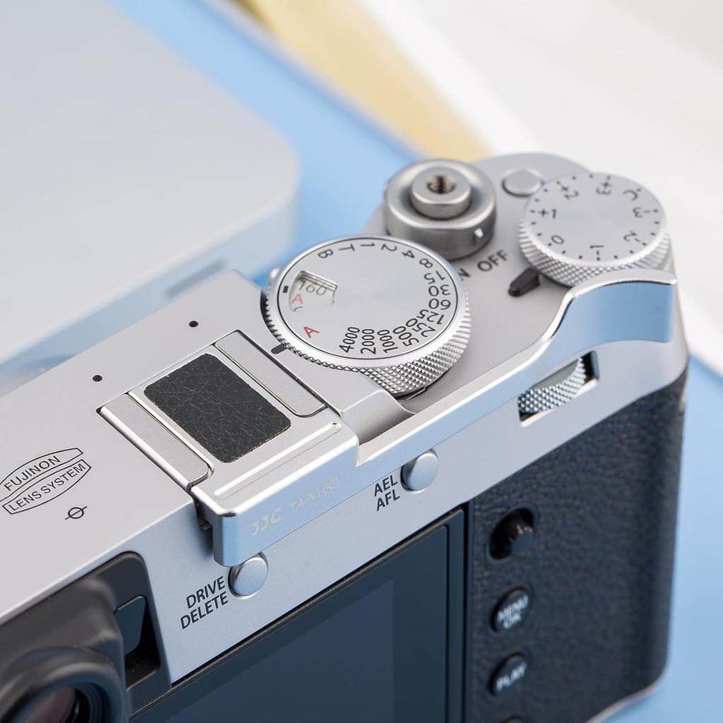 JJC Deluxe Metal Thumb Up Grip for Fujifilm X100VI Fuji X-E4 XE4 X-E3 XE3 X100V X100F X100T Thumb Re