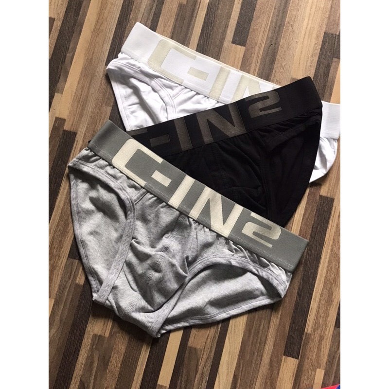 Vuokim กางเกงในชาย กางเกงทรงบรีฟ(brief ิbikini)  ผ้าฝ้าย(Cotton ) ขอบใหญ่ สวยหรู ซีอินทู C-IN2